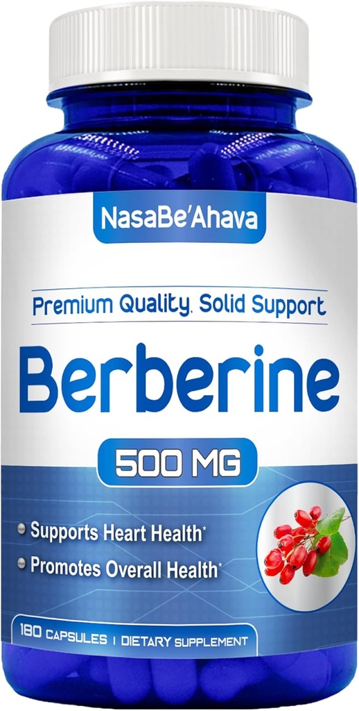 容易な吸収のBerberineの補足500mgの Berberine 500mgの草のGLP-1栄養サポート補足 助けサポート健康なライフスタイル cGMP設備(180の日の供給)の米国でなされる