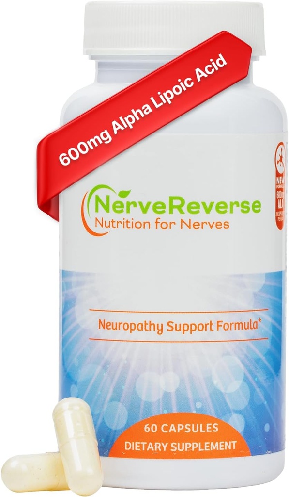 NerveReverse Neuropathyサポートフォーミュラカプセル - 3パック(3ボトル) - 90日の供給