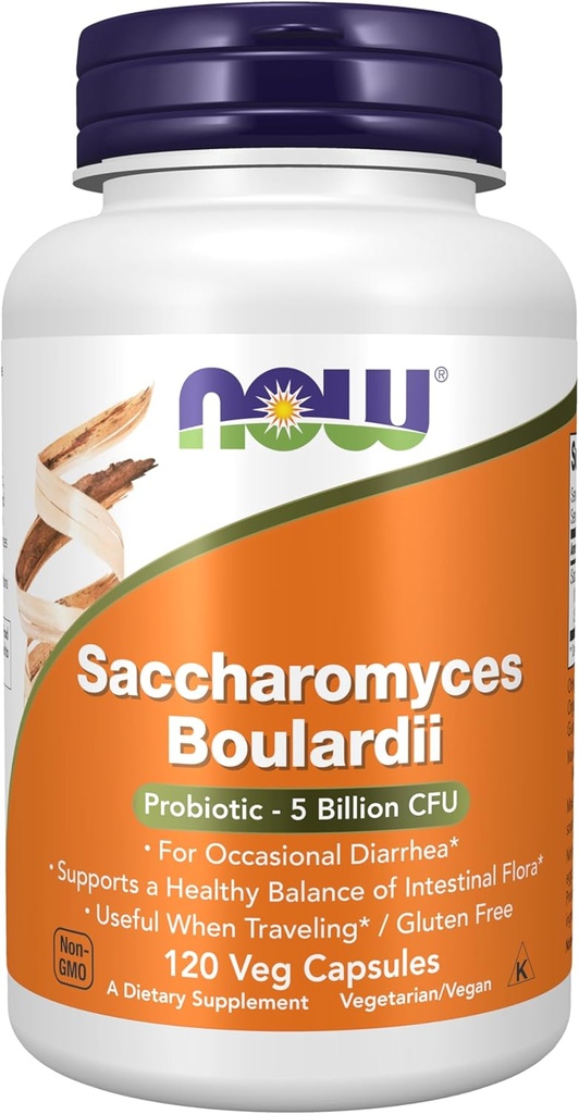 NOW Foodsは、糖質増殖、5 Billion CFU Probiotic、120 Vegのカプセルを補います