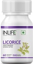 INLIFE Licoriceの根のエキス(Yasthimadhu)は>20%のGlycyrrhizinicの酸の補足、500のmg - 60のベジタリアンのカプセルに標準化しました