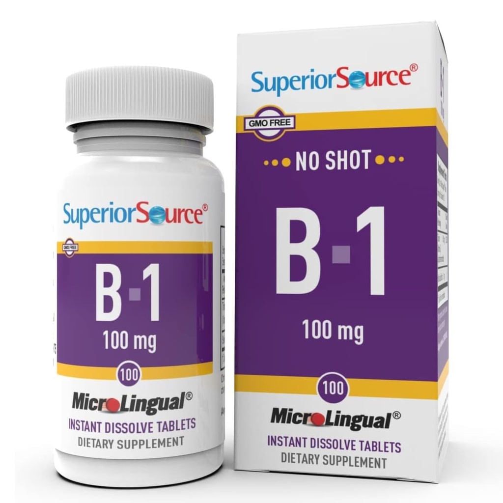 優秀な源B-1 100のmg -ビタミンBの補足は健康なエネルギー及び成長を支えます - テアミンが付いている神経及び消化器系サポート方式 - 100の皮の分解のタブレット