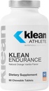 Klean Athlete Klean Endurance | D-Ribose はエネルギーを回復し、心臓機能をサポートし、筋肉疲労を軽減します | スポーツのために証明される NSF | 90 のChewable タブレット | 自然なオレンジバニラの味