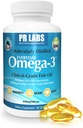 PR Labs - 毎日のオメガ-3 臨床グレードの魚油サプリメント 男性用 - 心、脳、免疫、共同サポートを促進 - 持続的に供給され、分子的に蒸留 - 1800mg EPAとDHA - 1パック