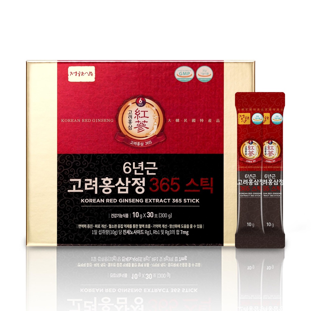 6年の赤いGinseng 365の棒