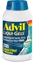 Advil Liqui-Gelsは痛みの回復力とフィーバーの減力剤、痛みの軽減のためのIbuprofen 200mgの大人のための痛みの薬を最小にします - 200の液体によって満たされたカプセル