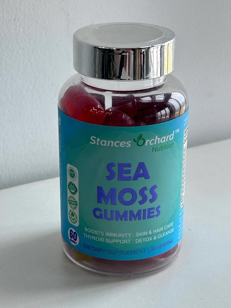Sea Moss Gummies, Sea Moss Gummies for Adults & Kids with Vitamin C D Zinc, Irish Sea Moss, Bladderwrack, Burdock Root - Extra Strength Immune, Detox & Cleanse, Skin Hair Health - Vegan Made in USA