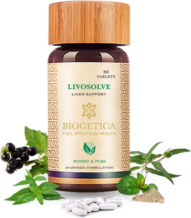 肝ケアのためのBiogetica Livosolveの草の補足 - 総肝臓サポート、Cleanse及びDetoxは、細胞及び酵素を保護します - 100%のビーガン非GMO - 80のタブレット