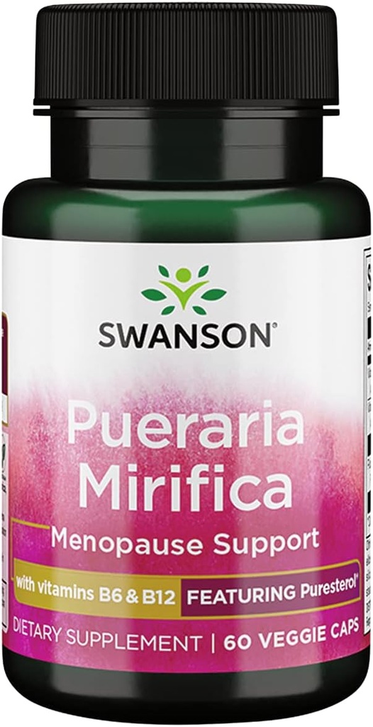 Swanson Pueraria Mirifica with B6 '&' B12 60 Veg カプセル