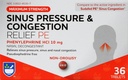 Rite Aid Sinusの圧力および混雑の非眠気の救助のPE、10mg - 36はNasalのDecongestantを錠剤にします  Sinusの救助 アレルギーの薬物の非眠気 アレルギーの救助 Sinusの圧力救助 Mucusの救助
