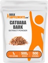 BulkSupplements.com Catuaba Bark Extract Powder - Catuaba Bark Powder, ハーブサプリメント - ビーガン&グルテンフリー, サービングあたり1g, 500g (1.1ポンド) (パッケージ 1)