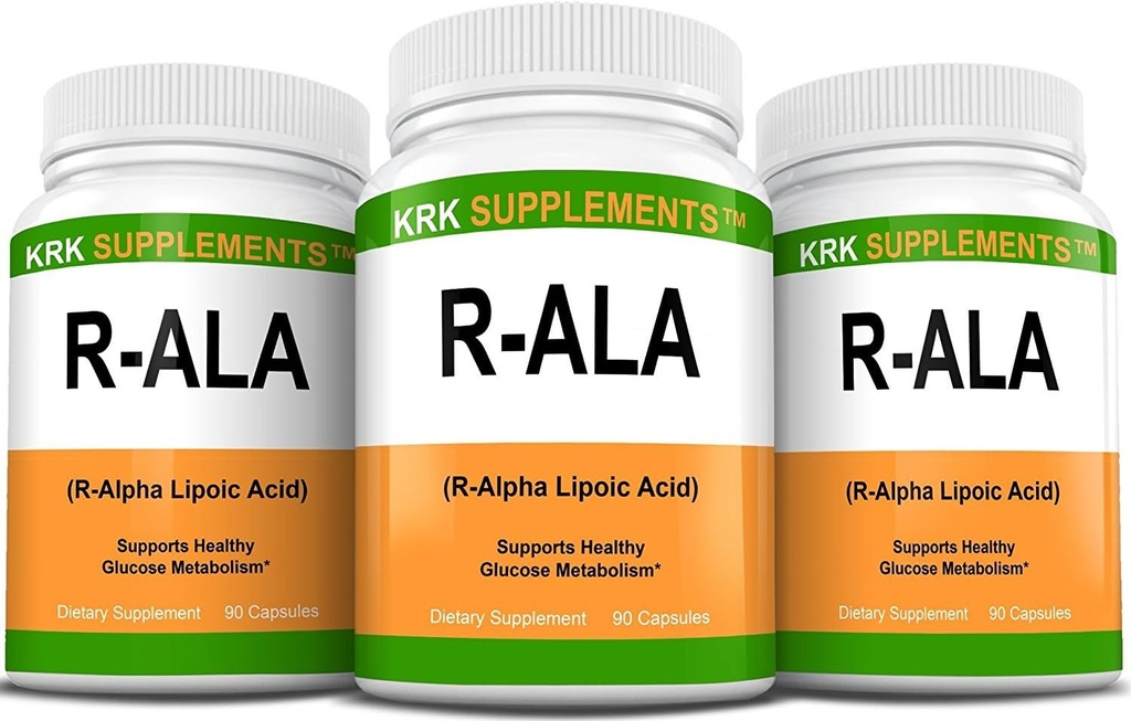 3 Bottles R-ALA R-Alpha Lipoic Acid 200mg 270 Total Capsules