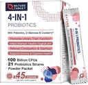 NATURE TARGET Probiotics-for-Women Prebiotics-and-Probiotics-Powder、100-Billion-CFUs 45-Day-Supply、D-MannoseとUrinary Tract/Gut/Digestive Healthの女性のプロバイオティクス