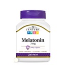 21st 世紀の Melatonin 3mg の穏やかな強さのタブレット、200 の計算、大人のための睡眠の援助は、弛緩を促進し、不十分な睡眠、非習慣の形成、グルテンフリー、非GMO