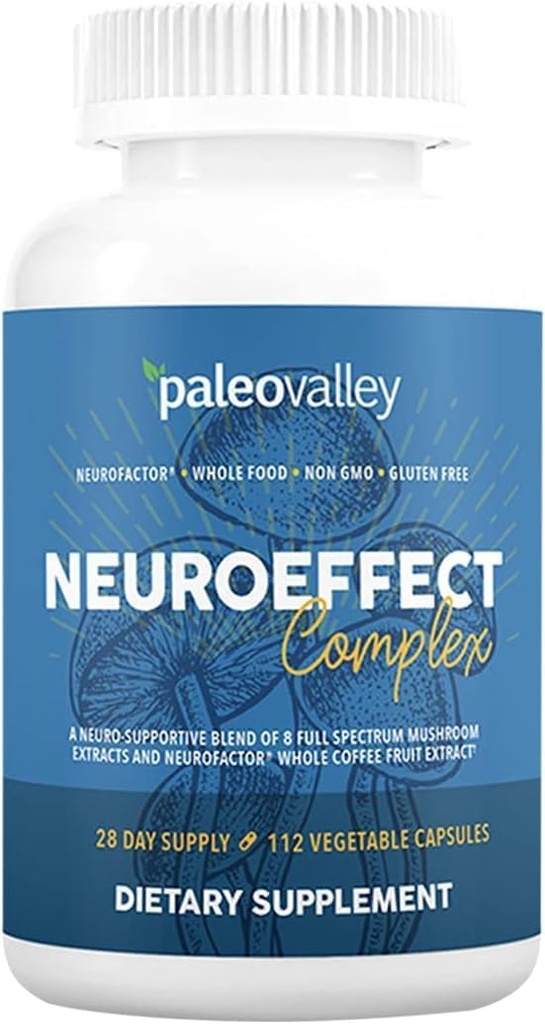 Paleovalley NeuroEffect - 焦点、記憶およびエネルギー サポートのためのNeuroのきのこのコーヒー栄養物の補足- 28日の供給- 8完全なスペクトルのきのこおよび全コーヒー フルーツのエキス