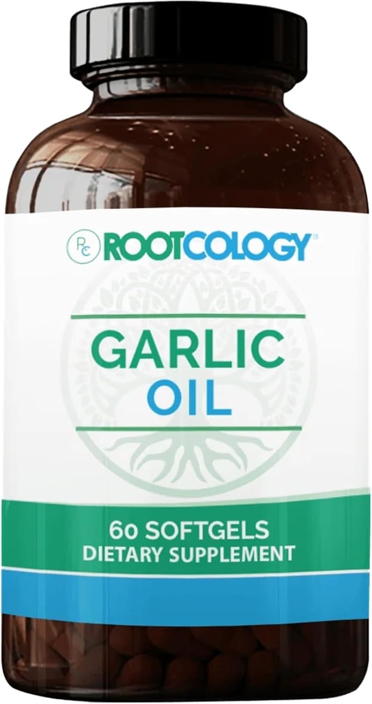 Izabella WentzのRootcology | ガーリックオイル | ガーリックオイルとパーズリーオイルのSoftgels、臭気を減らすために腸コーティング | 免疫システムと心臓の健康をサポート | 60 Softgels