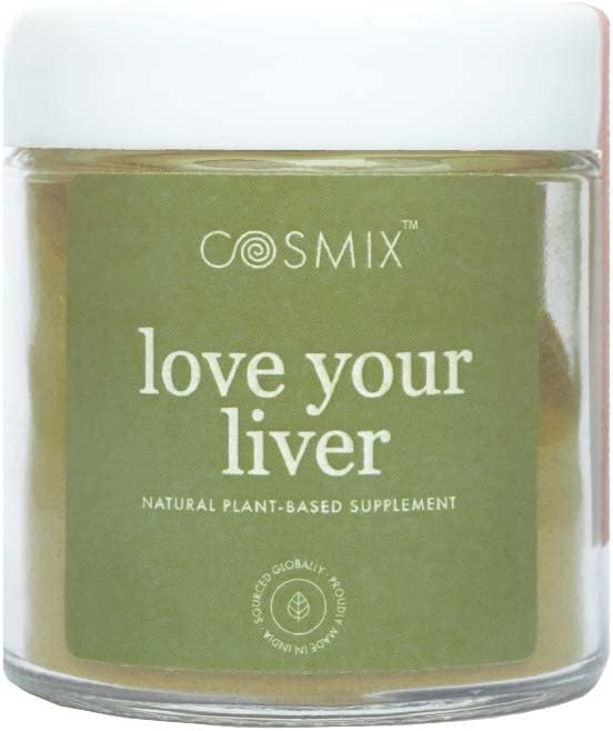 cosmixはあなたの肝臓を愛します, 肝臓と腎臓の解毒, 血を浄化します。, 炎症を軽減します。, ミルクアマルキ, ミルクアモルキ, ターメリック, 60G - まで作ります 40 サービング, 植物ベースのスーパーフードブレンド