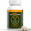 Vital Gut Health 4in1フォーミュラとApple Cider Vinegar, Prebiotics & Probiotics, 強力な免疫サポートと完全なガットと消化のサポート