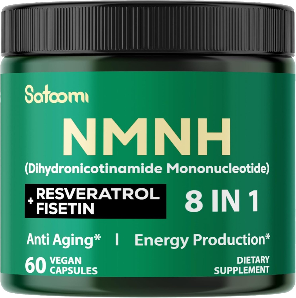 8in1 NMNH - NMN Supplement Alternative - NAD Supplement to Support NAD Levels Added Fisetin, Resveratrol, Quercetin, Turmeric, Berberine, Vitamin D3 & C - 60 Count for 30 Days