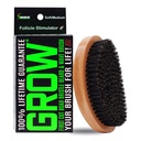 GROW Boar Bristle Beard Brush & 360 Wave Brush for Men – Beard and Mustache Growth Brush – Beard Brush for Men & Follicle Stimulator – Exfoliate, Detangle & Boost Circulation – USA Made
