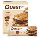 Quest Nutrition S'mores Protein Bar, 21g Protein, 4g Net Carbs, 1g Sugar, Gluten Free, Keto Friendly, 4 カウント