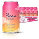 Recess Mood Magnesium & Adaptogen Drink, Calming Relaxation Beverage, 12 ounce (Raspberry Lemon, 12 pack)