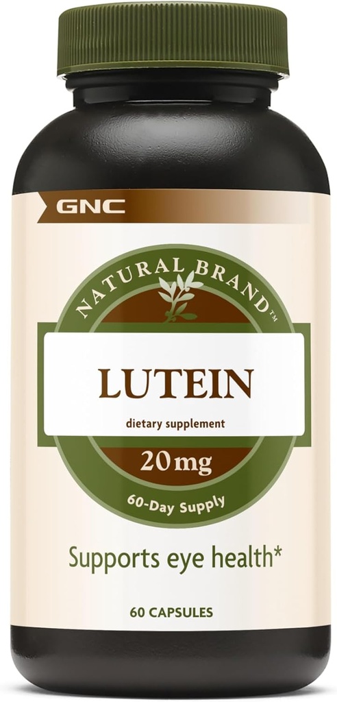 GNCの自然なブランドLutein 20mgは、目の健康、60のカプセルを支えます