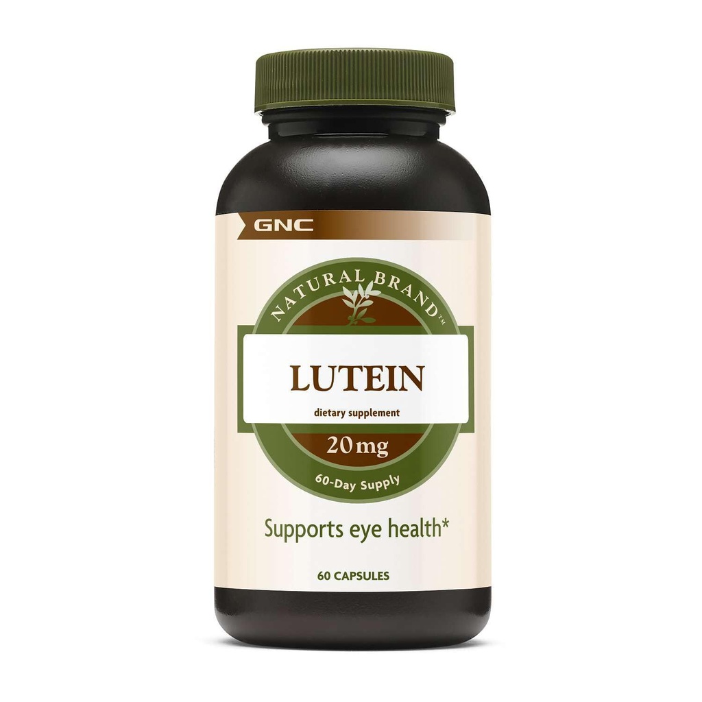 GNCの自然なブランドLutein 20mgは、目の健康、60のカプセルを支えます