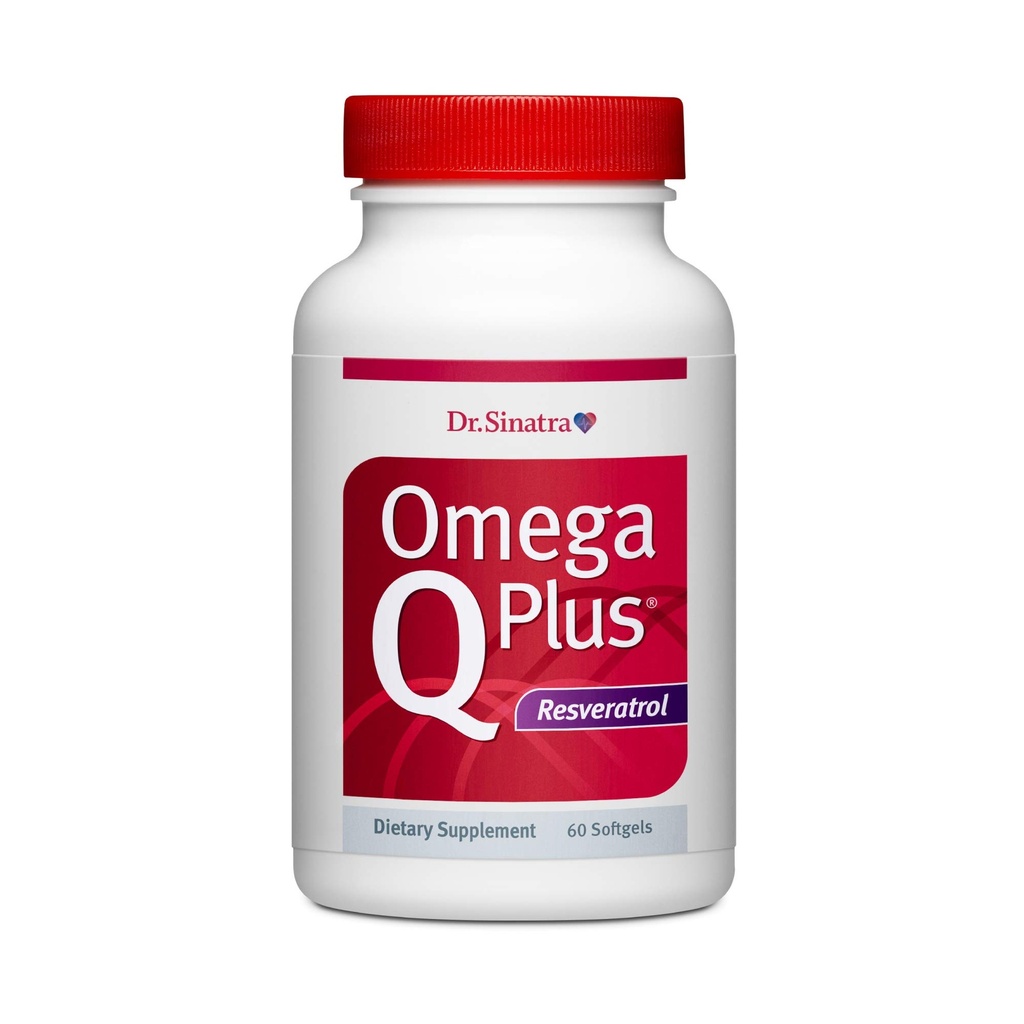 Dr. Sinatra Omega Q Plus Resveratrol - CoQ10とResveratrolのオメガ3サプリメント - 包括的な心と全身の健康を促進して、あなたの年齢をよく助けます(60ソフトゲル)