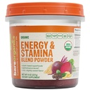 BareOrganicsエネルギー&スタミナブレンドパウダー、有機スーパーフード、ビーガン栄養補助食品、8オンス