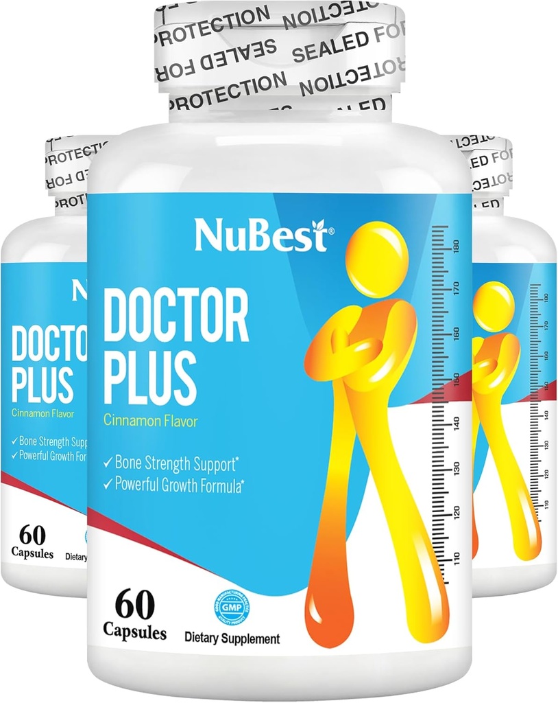 NuBest Doctor Plus - 強力な骨強度フォーミュラ - 強力な健康な骨をサポート - 免疫とウェルネスサポート - 子供(10 +)とティーン - 3パック  3ヶ月の供給
