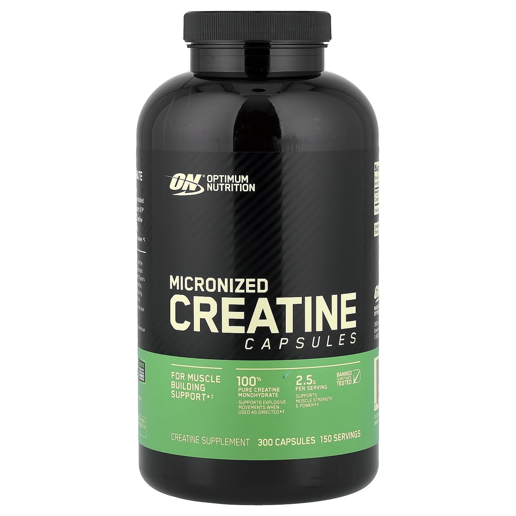 最適栄養の Micronized のクレアチンの Monohydrate のカプセル、Keto の友好的、2500mg、300 カプセル(包装 5 月 Vary)