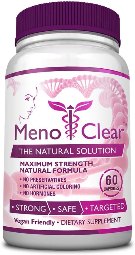 Consumer Health MenoClear Night - 30 Capsules - Menopause Care - Decrease Hot Flashes, Mood Swings, and Irritability - Melatonin, Valerian, Hesperidin - Made in The USA
