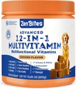12-in-1 Dog Vitamins & Probiotics 120 Soft Chews - Organic Multivitamin with Glucosamine for Dogs - Joint Support Supplement for Dogs of All Ages,Sizes, & Breeds,Supports Skin,Heart,Immunity