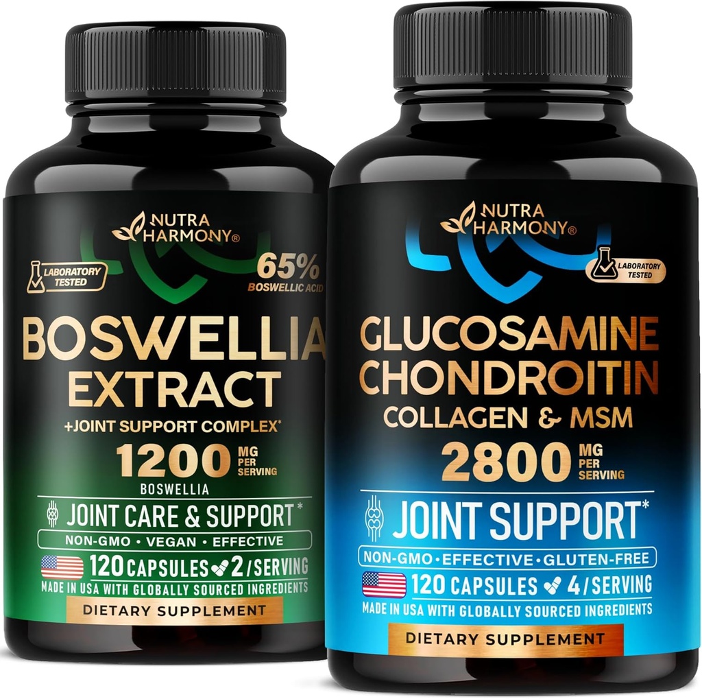 NUTRAHARMONY Glucosamine Chondroitin & Boswellia Extract Capsules