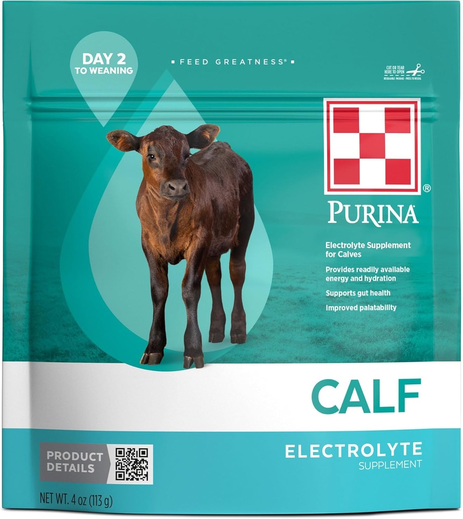 Purina® Calf Electrolyte | 4 Ounce (4 OZ) Pouch