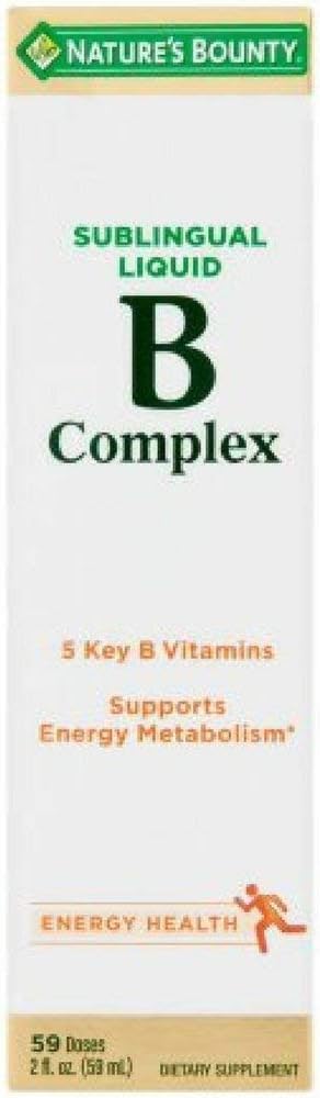 Nature's Bounty Vitamin B Complex Sublingual Liquid 2 oz (Pack of 3)