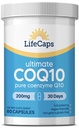 LifeCaps CoQ10 200mg - 究極のCoQ10 - 超高吸収Q10サプリメント - 60カウント