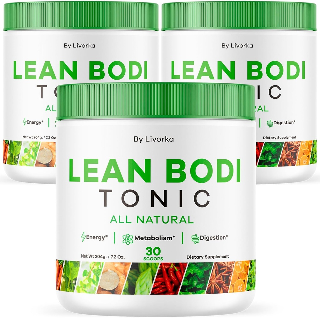 LIVORKA Lean Bodiのトニック、すべての自然な高度の方式の粉- 90のサービング(3か月の供給) - 3のパック