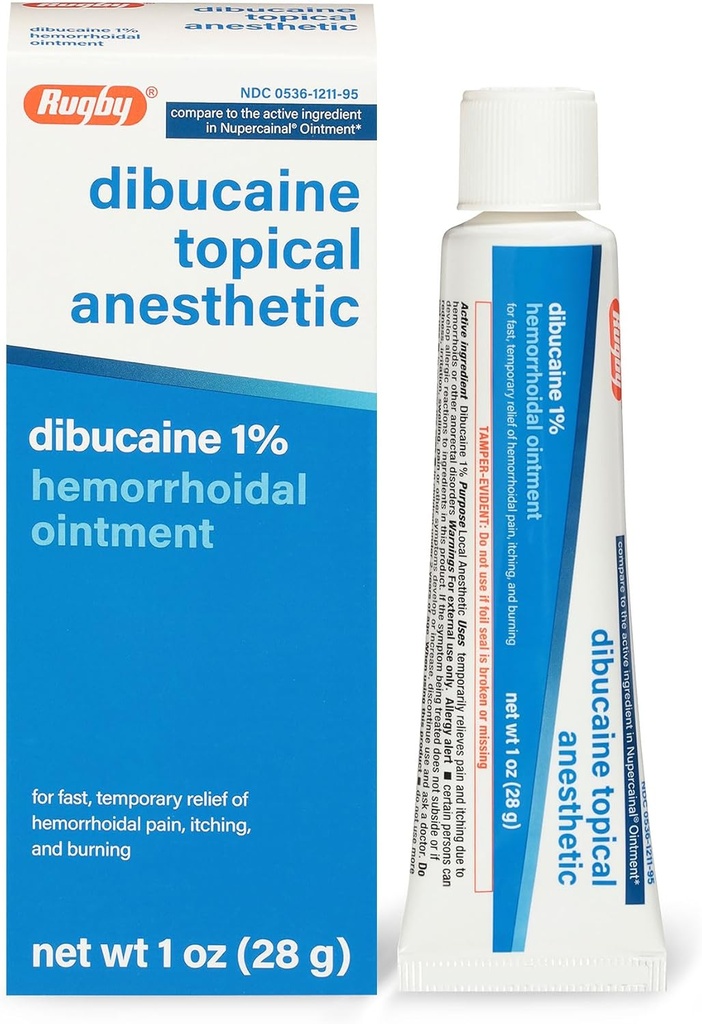 ラグビーのDibucaineの局所麻酔1%の痔の軟膏 - 痛みの軽減のクリーム、痔の処置、反Itchのクリーム1 Oz (1のパック)