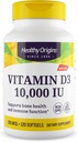 健康な起源 ビタミンD3 10,000 IU (非GMO、高い効力、骨サポート、免疫サポート、グルテンフリーグルテン)、120 Softgels
