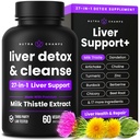 NutraChamps のレバーの清潔な Detox 及び修理方式、20+ のハーブ: シリマリン、アーティチョーク、タンポ、Chicory の根の粉、レバー サポート丸薬の補足、60 のカプセルが付いているミルクの牛エキス