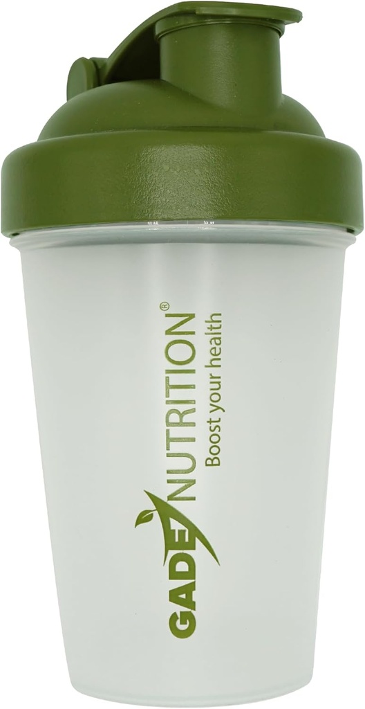 ガデ栄養シェーカーボトルブレンダー - 16oz - 400ml   BPA無料とフタル酸フリー | プレワークアウトプロテインドリンクカクテルシェーカーカップ、リークプルーフライダー