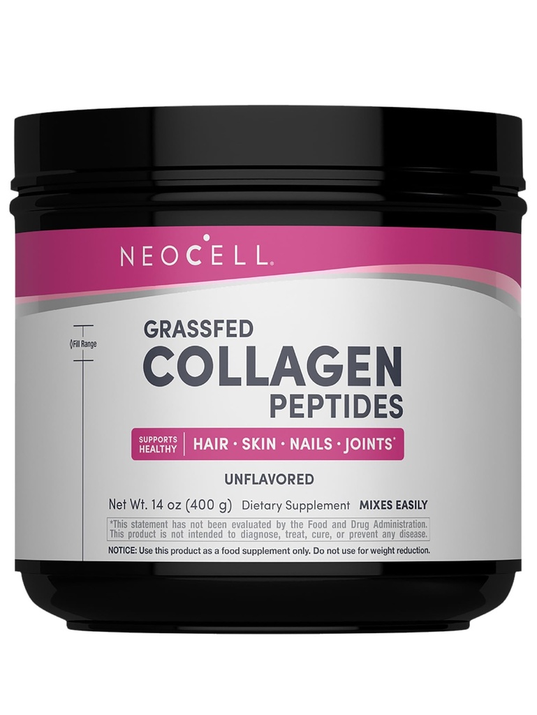 NeoCellの極度のコラーゲンのペプチッド、サービングごとの10gコラーゲンのペプチッド、グルテンフリー、Ketoの友好的、非GMOの草供給される、健康な毛、皮、釘および接合箇所、Unflavored粉、1つのおおい