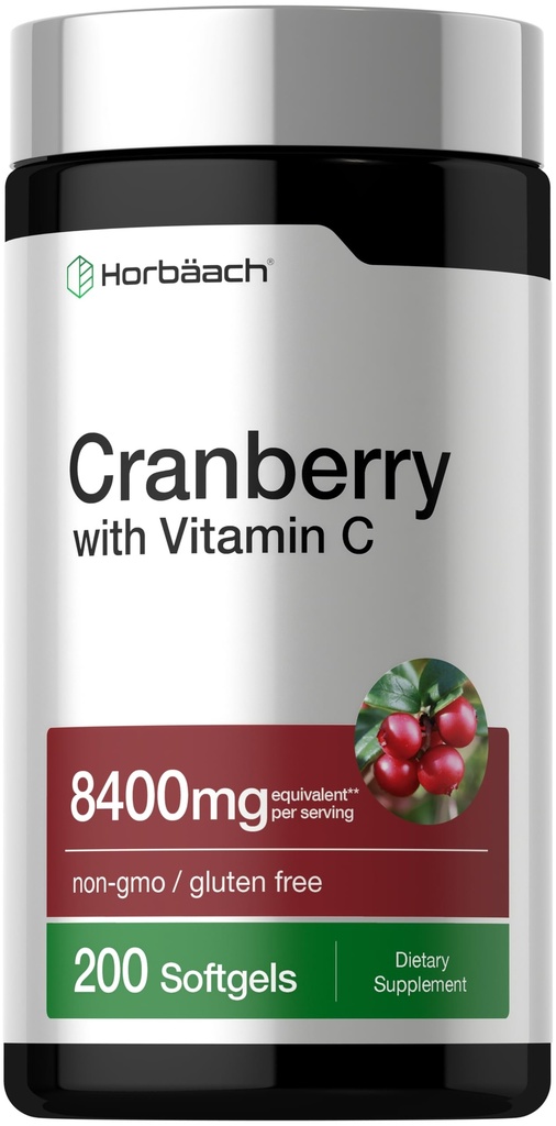 女性と男性のためのホバハチクランベリーの丸薬 | 8400mg | 200 Softgels | ビタミンCのエキスサプリメント | 非GMO、グルテンフリー