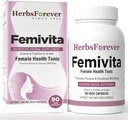 HerbsforeverのFemivitaのカプセルの毎日女性の健康の補足は健康な皮および強い筋肉90のベジーのカプセル800のMgをそれぞれ支えます