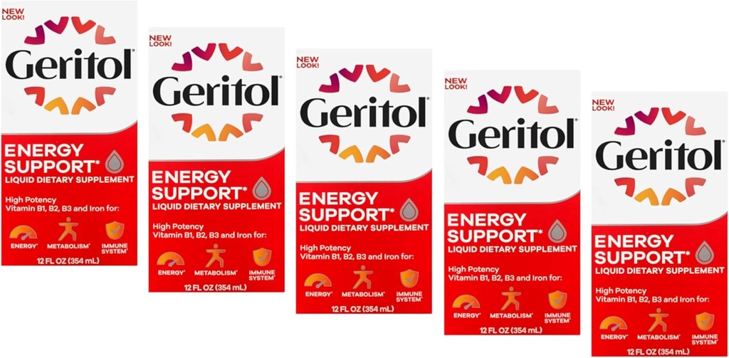 Geritolの液体の補足、B-Vitamins及び鉄12の液体のOunce (5のパック)