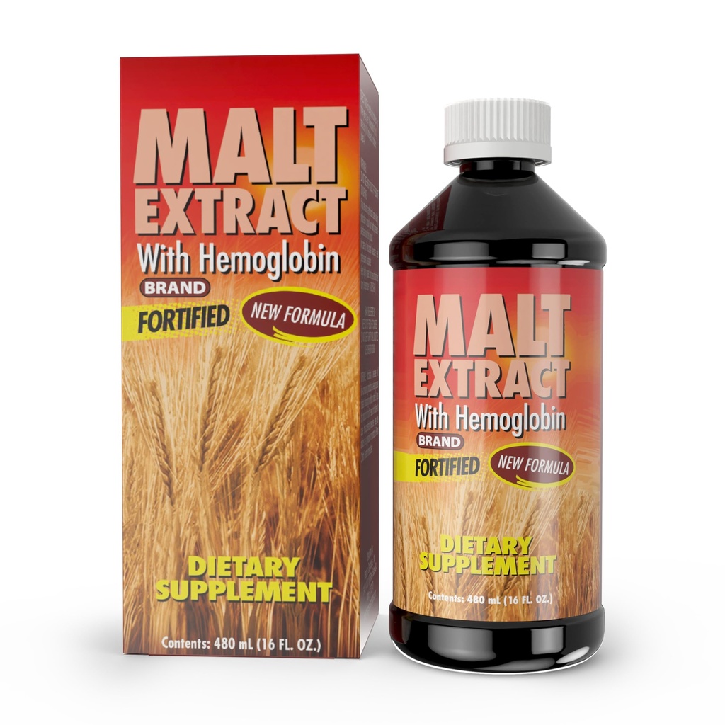 モルトとヘモグロビン抽出物 - エネルギーと死亡率の栄養補助食品(16 Fl Oz / 1パック)