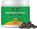 犬のためのMYOS免疫咀嚼 - 免疫システムサポート、酸化防止剤、Colostrum、Resveratrol、Astragalus Root、および茸と細胞の健康とバイタリティ - 毎日の咀嚼可能なサプリメント