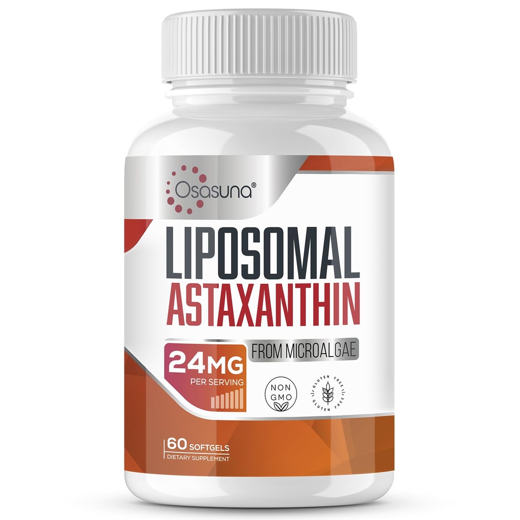 Liposomalのアスタキサンチンの補足24のMG、最高の吸収、VIT C、非GMO及びグルテンフリー- 60のSoftgels (2か月の供給)より強い酸化防止