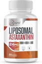 Liposomalのアスタキサンチンの補足24のMG、最高の吸収、VIT C、非GMO及びグルテンフリー- 60のSoftgels (2か月の供給)より強い酸化防止